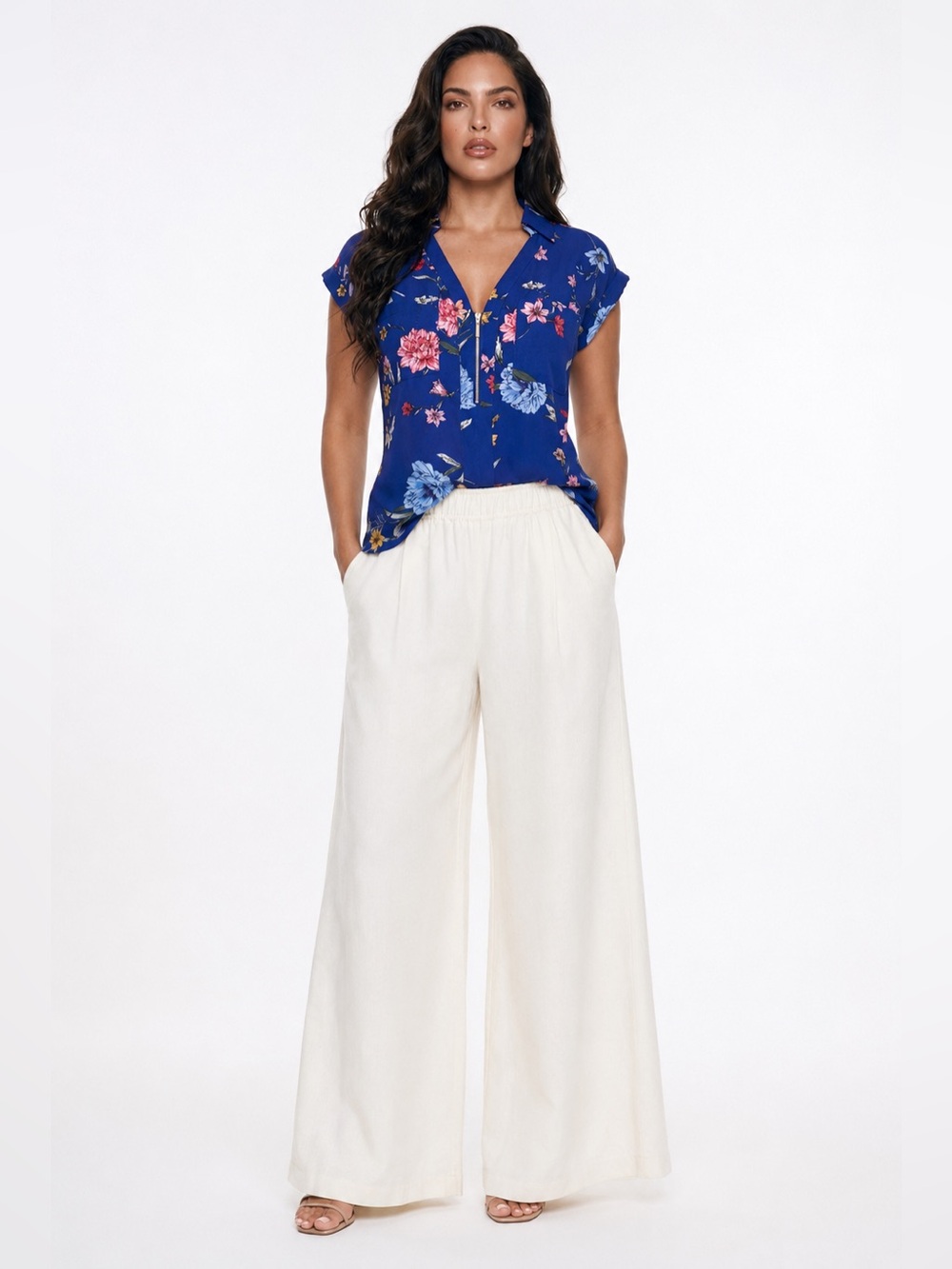 Express Floral Zip Front Blouse – Women's Small – NWT